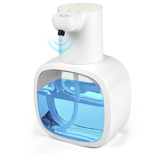 LustLocke Seifenspender Automatisch, 500ml Elektrischer Seifenspender mit Sensor, Soap Dispenser Wandbefestigung, Automatic Soap Dispenser für Küche Badezimmer (Weiß) von LustLocke