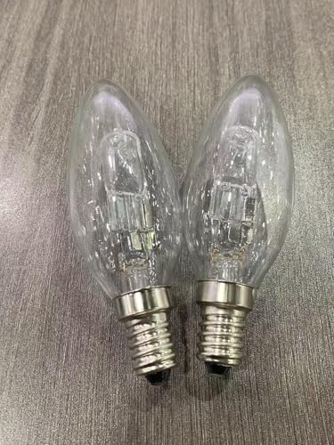 Lustaled 80W Light Bulbs E14 Dimmable Bulb Warm White 2700K SES C35 Candle Bulbs Small Screw Light Bulb Clear Glass AC220-240V Bulb for Ceiling Lamps, Touch Lamps- 2Pack von Lustaled