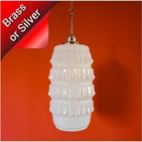 Vintage Milchglas Pendelleuchte Boho Opal Deckenlampe Vintage Milchglas Pendelleuchte Boho Opal Deckenlampe von LusterLighting