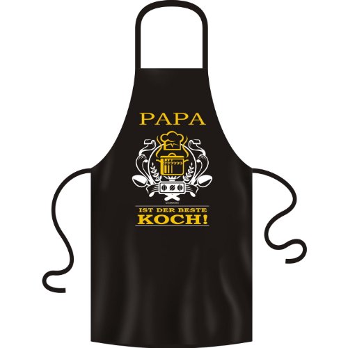 Lustige Kochschürze: Papa ist der beste Koch! (Schürzenfarbe: Schwarz) von Lustiges Shirt