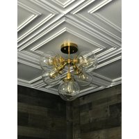 Abeille Modern 5 Light 6 in Globe Mid Century Semi Flush von LustrousLumens
