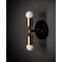 Auf Lager - Versand Am Selben Tag Eunoia Modern Double Bulb Vanity Wandleuchte Industrial Art von LustrousLumens