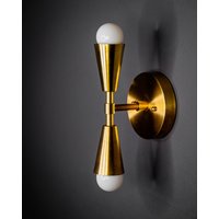 Auf Lager - Versand Am Selben Tag Pandora Double Cone Light Vanity Modern Industrial Wandleuchte von LustrousLumens