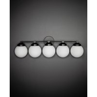 Fierte Moderne Eitelkeit 5 Light 6In Globe Abstrakt Mid Century Wandleuchte von LustrousLumens