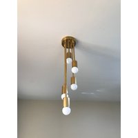 Gradibus Modern 5 Light Abstrakter Absteigender Sputnik Mid Century Industrial Semi Flush von LustrousLumens