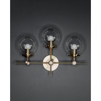 Kilig Modern 3 Licht 15cm Globus Mid Century Industrielle Eitelkeit Wandleuchte von LustrousLumens