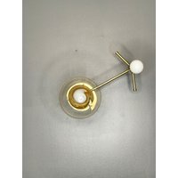 Moderne "Seine" Single Light 6 in Globe Industrial Vanity Mid Century Wandleuchte von LustrousLumens