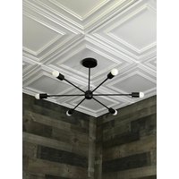 Paix Modern 6 Light Mid Century Industrie Deckenleuchter von LustrousLumens