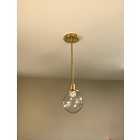 Penelope Modern Chandelier Mid Century Industrial 6 Zoll Globe Single Hängeleuchte von LustrousLumens