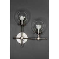 Pyrobolum 2 Light 6 in Globe Modern Mid Century Industrial Eitelkeits-Wandlampe von LustrousLumens