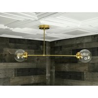 Sabutai Modern 2 Light 6 in Globe Mid Century Kronleuchter von LustrousLumens