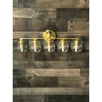 Shoshin Modern Vanity 5 Light in Globe Abstrakte Mid Century Wandleuchte von LustrousLumens