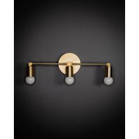 Sofort Lieferbar - Versand Am Selben Tag Ragnar Vanity 3 Leichte Moderne Abstrakte Mid-Century Badezimmer-Wandleuchte von LustrousLumens