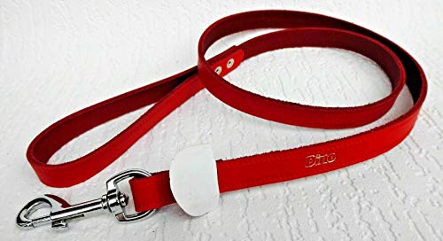 Lusy011 HUNDELEINE, Leder 120cm/15mm oder 120cm/18mm oder 120cm/20mm oder 120cm/25mm- Braun, Rot, Natur, Schwarz NEU (120cm/25mm, rot) von Lusy011