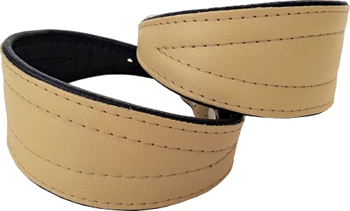 Greyhound Podenco Galgos Windhund - Halsband, Halsumfang 32-37cm/60mm, Leder °Natur° von Lusy011