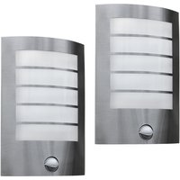 Lutec - 2er Set Edelstahl Außenwandleuchte slim mit Bewegungsmelder Lutec - 2er Set Edelstahl Außenwandleuchte slim mit Bewegungsmelder von Lutec