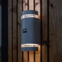 [GEBRAUCHT] B-Ware Lutec Außenwandlampe Focus Wandleuchte Wandlampe Led Rund 2 Fl. Anthrazit Sensor von Lutec