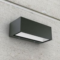 Lutec - led Außenwandleuchte Gemini in Anthrazit Up- And Downlight - black von Lutec