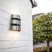 Lutec LED Sensor-Außenleuchte Maya Up- & Downlight mit Bewegungsmelder Außenleuchte von Lutec