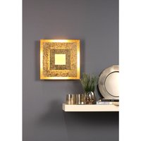 Luxuriöse led Innenleuchte window für Wand & Decke, Blattgold Design eckig 32cm von LUCE DESIGN