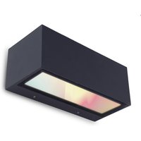 LUTEC LED-Außenwandleuchte »gemini«, anthrazit, inkl. Leuchtmittel, Breite: 22 cm - grau von Lutec