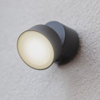 Lutec - led Wandleuchte Trumpet in Anthrazit und Weiß-satiniert - grey von Lutec