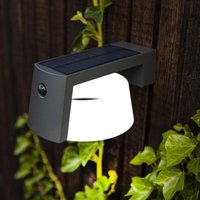 Led Solar Wandleuchte Moon in Anthrazit 9,5W 1000lm IP44 - grey - Lutec von Lutec