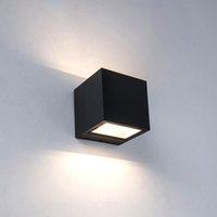 Lutec - led Wandleuchte Gemini in Schwarz-matt 9W 850lm IP54 - black von Lutec