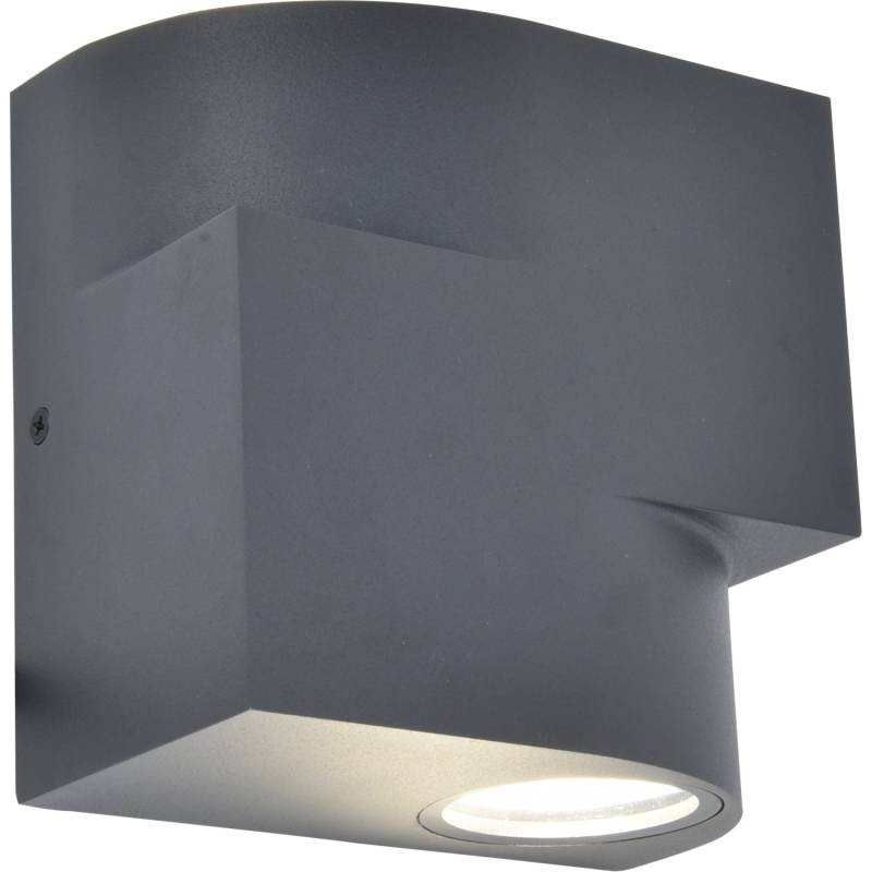 Lutec Außenwandleuchte Marbo 2-flammig Anthrazit 14 cm x 14 cm x 8 cm von Lutec