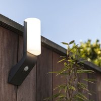 Hochwertige led Außenlampe bati für Hauswand mit Bewegungsmelder, alu Anthrazit von Lutec