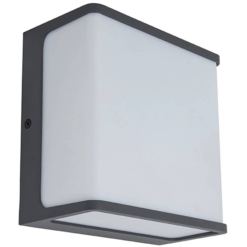 Lutec LED-Außenwandleuchte Doblo 1-flammig Anthrazit 15 cm x 15 cm x 8 cm von Lutec