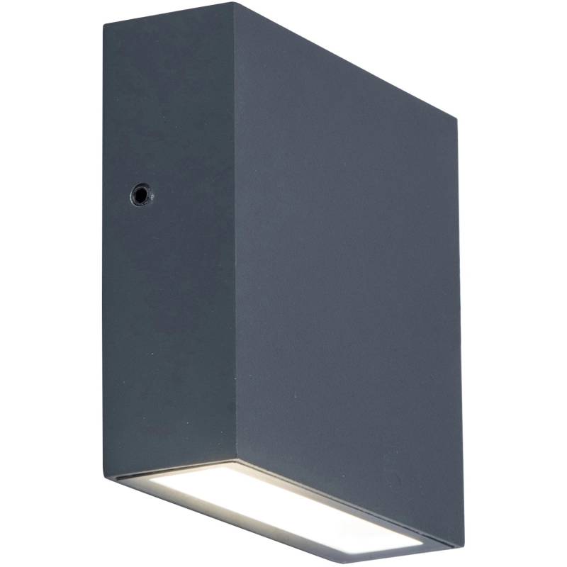 Lutec LED-Außenwandleuchte Gemini XF 1-flammig Anthrazit 11 cm x 11 cm x 3,8 cm von Lutec