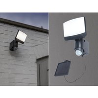 Lutec - led Solar Wandleuchte sunshine mit Bewegungsmelder IP44, Breite 18cm von Lutec