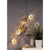 Lutec - Vierflammige led Deckenleuchte bloom aus Metall in Blattgold mit Blumen Motiv Lutec - Vierflammige led Deckenleuchte bloom aus Metall in Blattgold mit Blumen Motiv von Lutec