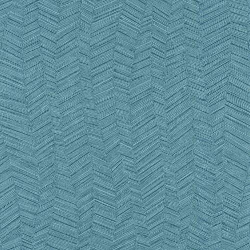 Lutece Tapete Imitation Holzbrett | Blau | Vinyl auf Vlies | 51175801 | Schlafzimmer, Wohnzimmer, Flur, Wohnzimmer von Lutèce