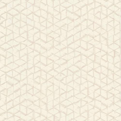 Lutèce Tapete Triangoli | Sand Beige | Vinyl auf Vlies | 28180117 | Schlafzimmer, Wohnzimmer, Flur, Wohnzimmer, Elfenbein von Lutèce