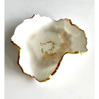 Resin Schale Weiß & Gold Ca. 20cm von Luthender