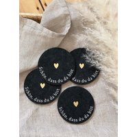 Filzuntersetzer "Schön, Dass Du Da Bist"/Geschenkidee von LutifulThings