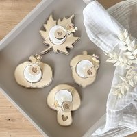 Herbstlicher Teelichthalter Aus Holz I Herbstgeschenk Herbstdekoration von LutifulThings