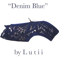 Hundegeschirr Blau Spitzengeschirr Weste Geschirr Hundebekleidung Katzengeschirr, Denim Kleine Spitze "Denim Lace" Von Lutii von LutiiPetDesign