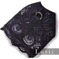 Hundegeschirr Spitzengeschirr Weste Geschirr Kleiner Hund Welpe Chihuahua Yorkie Designer Schwarze Spitze "Black Lace Beauty" Von Lutii von LutiiPetDesign