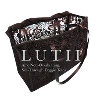 Tragetuch, Hundetragetasche, Luftig Nicht Überhitzend, Frühling/Sommer-Spitze - "Black Beauty" von LutiiPetDesign