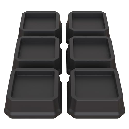 Lutown-Teen 6 Stück Möbelerhöhung, 2.5 cm Schwerlast Betterhöhung für Möbelerhöher, Betterhöher, Tischerhöher, Stuhlerhöher, Sofaerhöher, Schwarz von Lutown-Teen