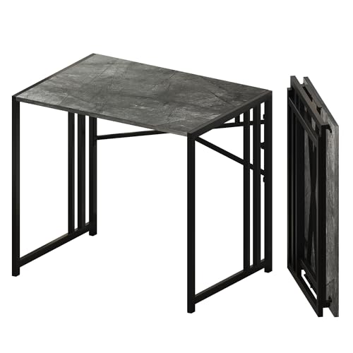 Lutown-Teen 83 cm Klappbarer Computertisch, Schreiben Gaming Computer Camping Schreibtisch, Keine Montage erforderlich Home Office Tisch, Grauer Marmor Lutown-Teen 83 cm Klappbarer Computertisch, Schreiben Gaming Computer Camping Schreibtisch, Keine Montage erforderlich Home Office Tisch, Grauer Marmor von Lutown-Teen
