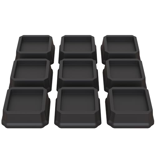 Lutown-Teen Bed Risers 1 inch Heavy Duty Furniture Risers for Sofas, Chair Risers Sofa Risers Table Risers Set of 9 Pack, Black von Lutown-Teen