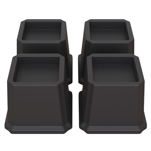 Lutown-Teen Bed Risers 3 inch Heavy Duty Furniture Risers for Sofas, Chair Risers Sofa Risers Table Risers Set of 4 Pack, Black von Lutown-Teen