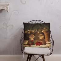 Otter Kissen, Süßes Kissen Oder Kissenbezug, Ein Perfektes Geschenkt Zum Fest Für Deine Liebsten, Otterly Christmas Otter Kissen, Süßes Kissen Oder Kissenbezug, Ein Perfektes Geschenkt Zum Fest Für Deine Liebsten, Otterly Christmas von LutraVeritas