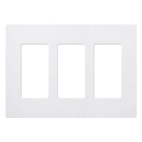 Lutron CW-3-WH 3-Gang Claro Wall Plate, White by Lutron von Lutron