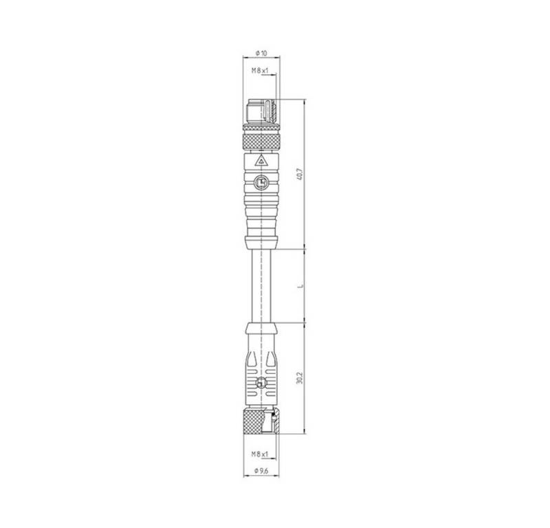 Lutronic Steckdose Lutronic 1058 Sensor-/Aktor-Anschlussleitung M8 2.00 m Polzahl Sensor, 0810 0800 04 301 2m von Lutronic