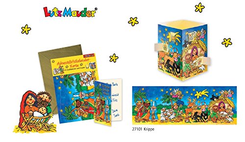 * Adventslichtkalender-Karte * Krippe mit Grusskarte und Umschlag // von Lutz Mauder // Geschenk Advent Weihnachten Kalender Überraschung Karte Adventskalender von Lutz Mauder